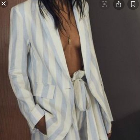 Linen Blazer and Shorts Matching Set - Picture 4 of 5